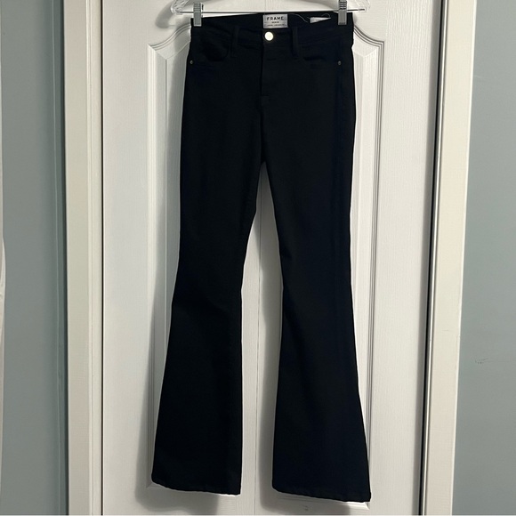 FRAME denim Le High flare denim jeans women’s size 24 black - Picture 5 of 16